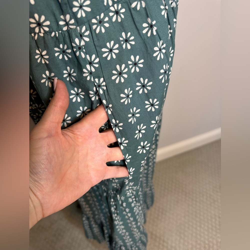 Sz 3 or L The Great green Dakota Midi Dress Floral Printed Puff Sleeve Cotton - Picture 8 of 13